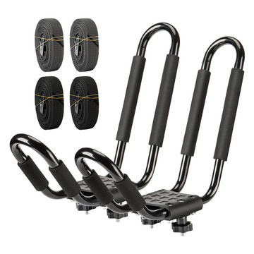 J-bar Kayak roof Rack for Cars - Universal Kayak & Canoe car Racks - Roof Rack for Canoe Surf Board Mount on SUV, Car and Truck Crossbar
